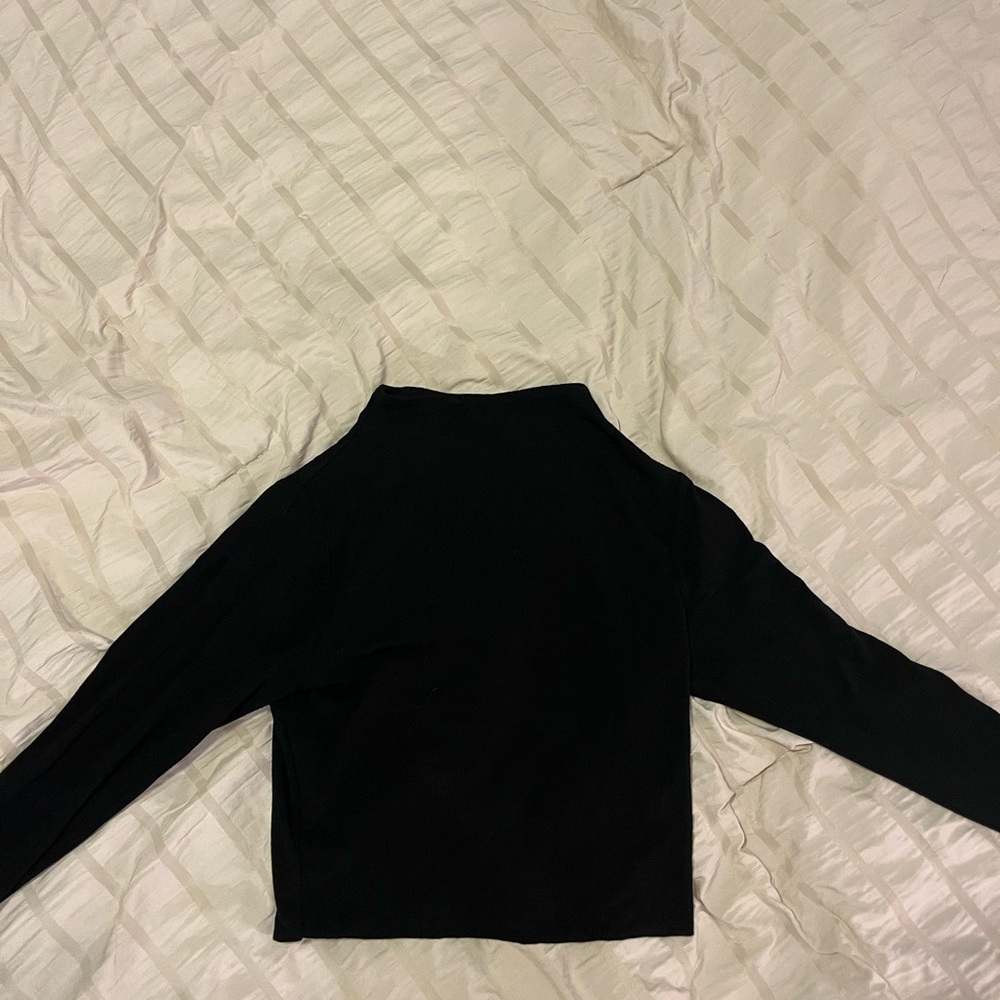 Naked Wardrobe Black Low Turtleneck Neck Top